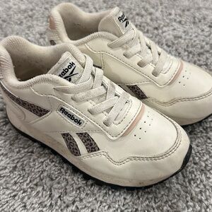 Reebok Kids Cream and Leopard Print Sneakers
